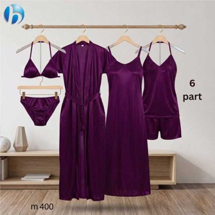 Stay Stylish & Comfortable – 6-Piece Sleepwear Set
