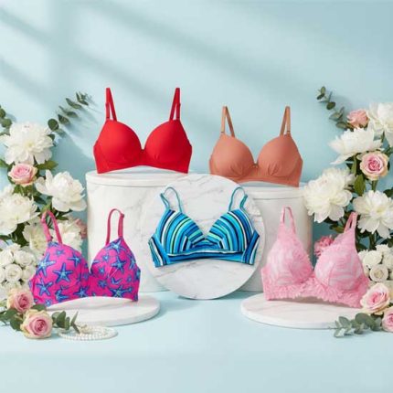 প্রিমিয়াম কম্ফোর্ট ৫-পিস সিঙ্গেল প্যাডেড ব্রা মেগা প্যাক