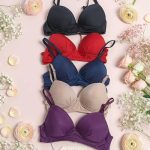 5-Piece Single Padded Push-Up Innerwear Combo – Solid Color Collection