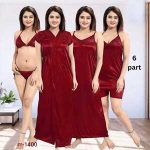 Night Dress 6 Part Premium Set