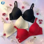 3 Pcs Solid Innerwear Combo Set